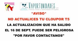 Problemas actualizacion cloupor t5