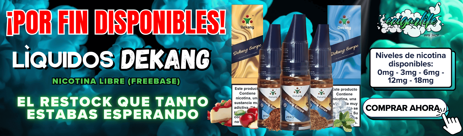 Ecigarlife vape shop líquidos dekang